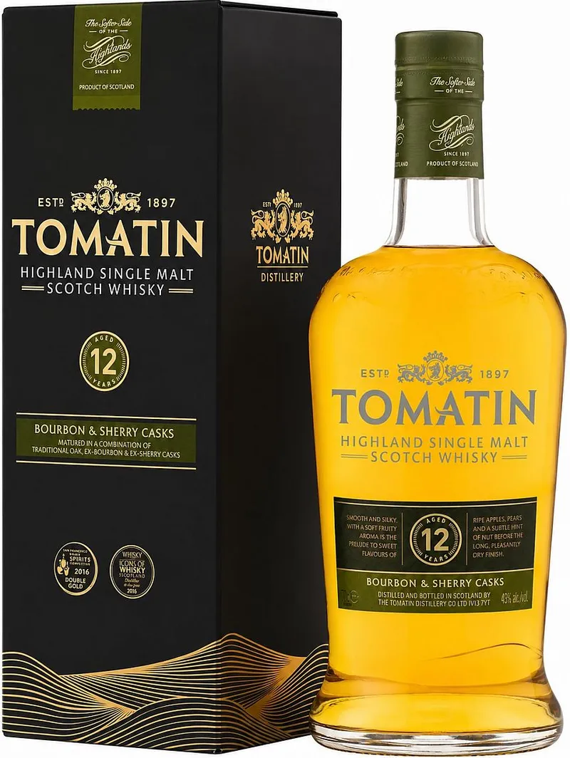 Whisky Tomatin 12y Bourbon & Sherry Cask gB 43%0.70l