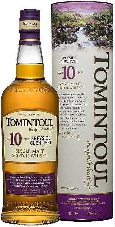 Whisky Tomintoul 10y v tubě 40%0.70l