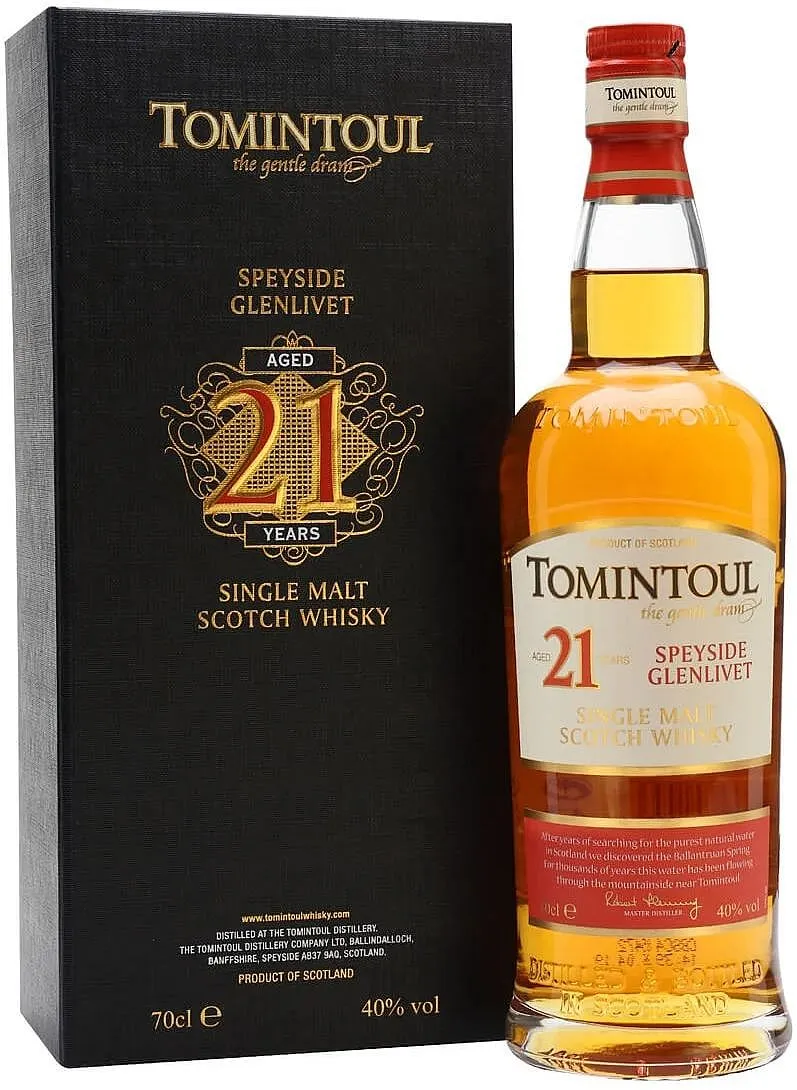 Whisky Tomintoul 21y v krabičce 40%0.70l