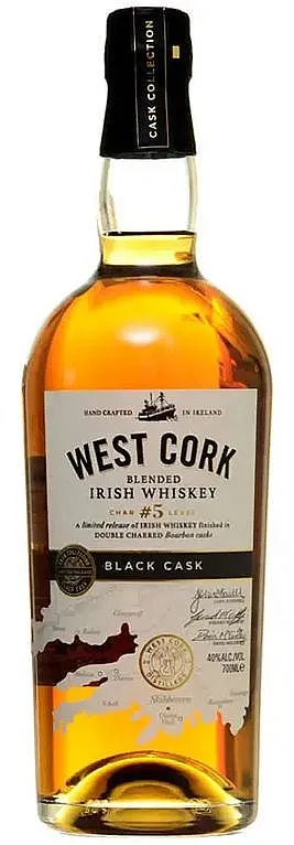 Whisky West Cork BLENDED BLACK Cask Irish holá lahev 40%0.70l
