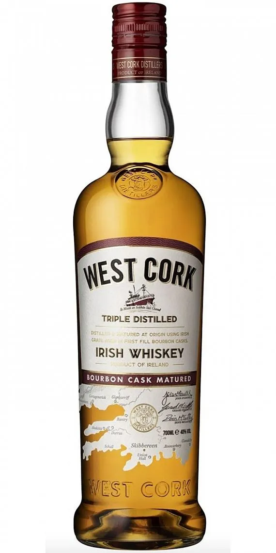 Whisky West Cork BLENDED Bourbon Cask holá lahev 40%0.70l