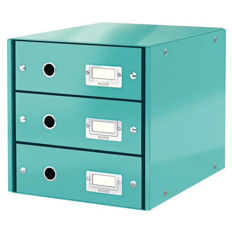 Zásuvkový box Leitz Click&Store - 3 zásuvky / ledově modrá