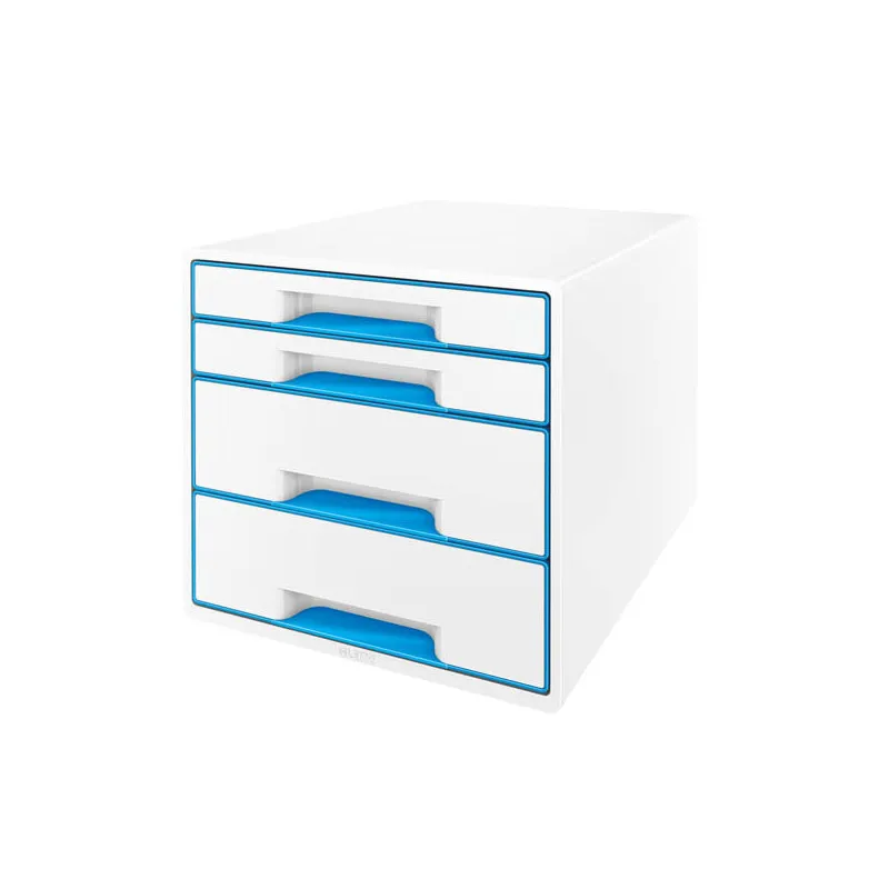 Zásuvkový box Leitz WOW - 2+2 zásuvky / modrá