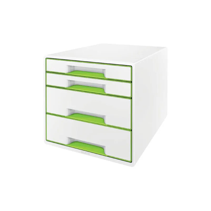 Zásuvkový box Leitz WOW - 2+2 zásuvky / zelená