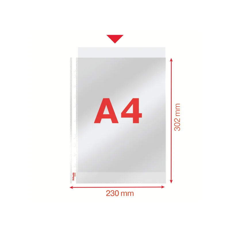 Závěsné obaly Esselte - A4 čirý / 55 my / 100 ks