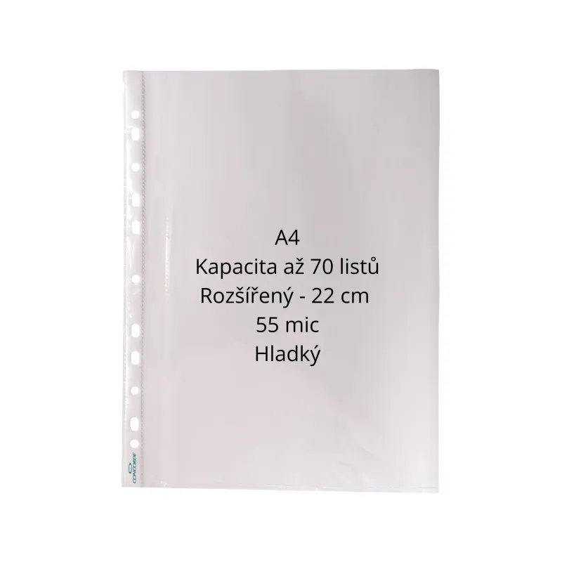 Závěsný obal - A4 čirý / 55 my / 100 ks