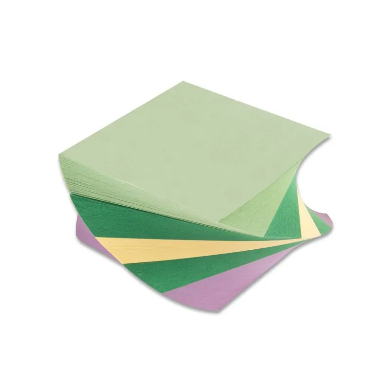 Záznamní kostka barevná - 9 cm x 9 cm x 5 cm / mix lepená točená vazba