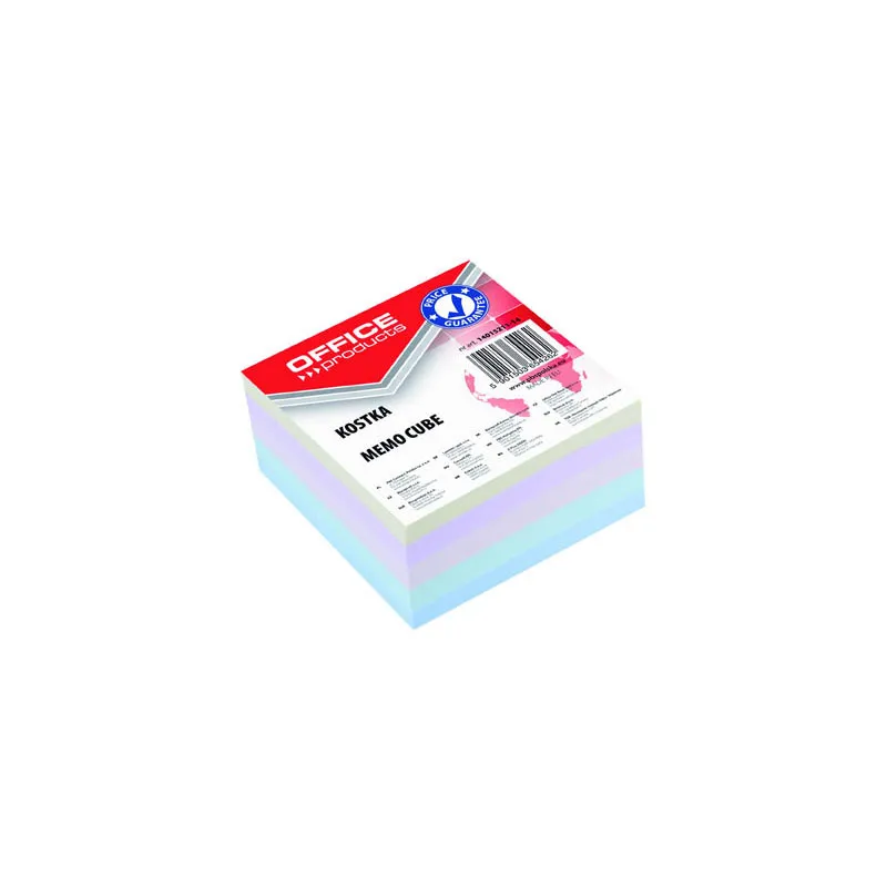 Záznamní kostka barevná Office Products - 8,5 cm x 8,5 cm x 4 cm / lepená vazba