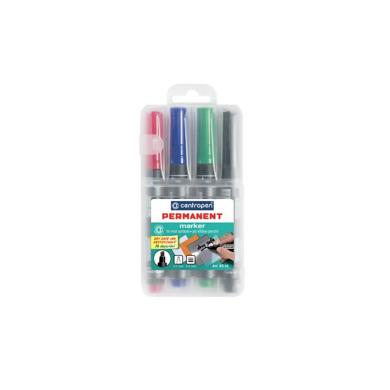 Značkovač Centropen 8516 permanent - sada 4 ks