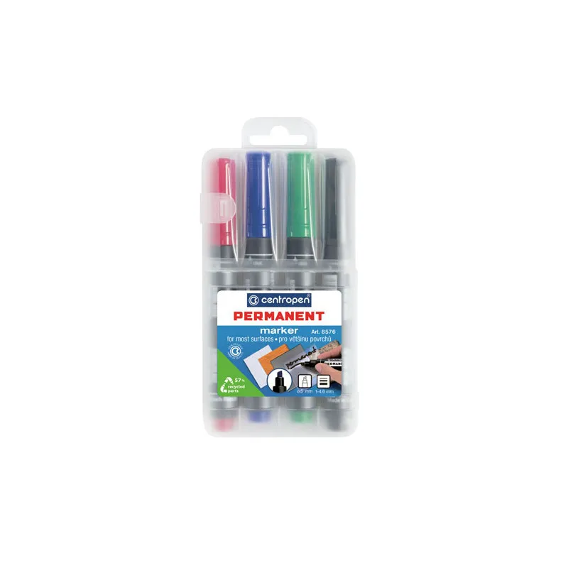 Značkovač Centropen 8576 permanent - sada 4 ks