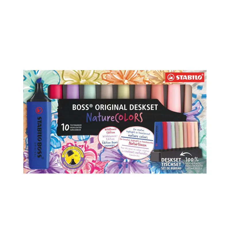 Zvýrazňovač STABILO® BOSS NatureCOLORS Wildflower / sada 10 ks