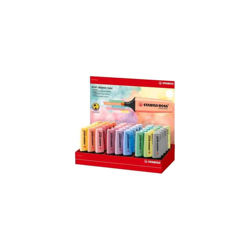 Zvýrazňovač STABILO® BOSS ORIGINAL Pastel / 45 ks Display